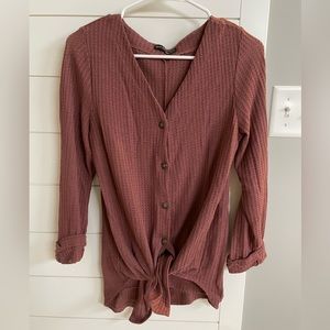 Boutique brand. Button down waffle tie long sleeve.